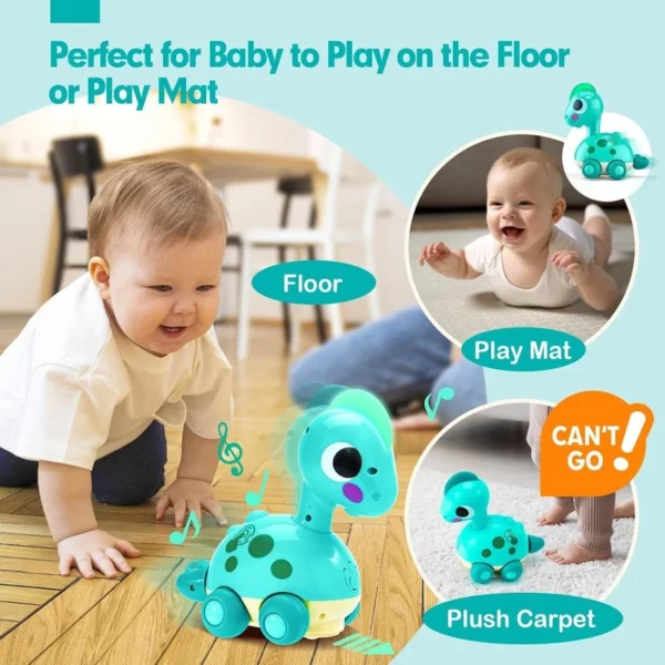 دایناسور موزیکال رنگ آبی کد 6110 هولی تویز Huile Toys