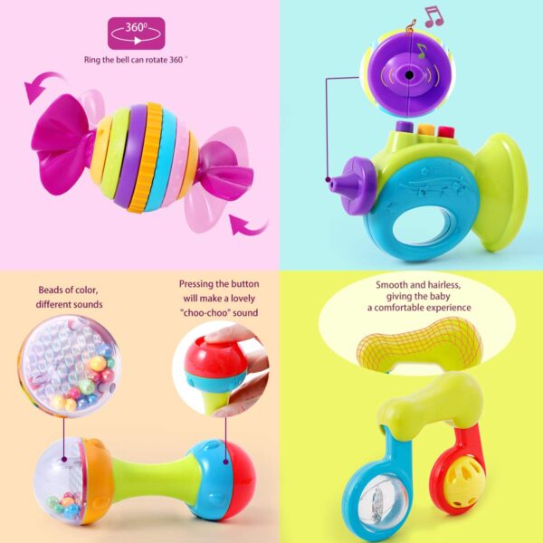 پک جغجغه 939 نوزاد 10 عددی هالی تویز Huile toys