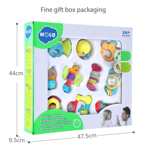 پک جغجغه 939 نوزاد 10 عددی هالی تویز Huile toys