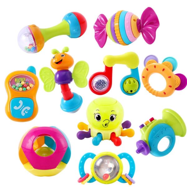 پک جغجغه 939 نوزاد 10 عددی هالی تویز Huile toys